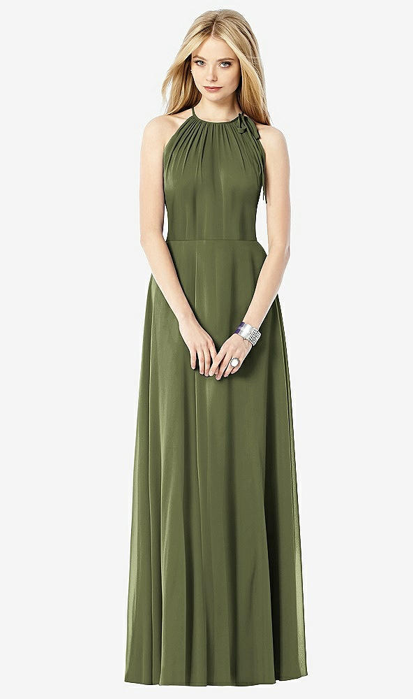 Front View - Olive Green After Six Bridesmaid Dress 6704