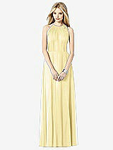 Front View Thumbnail - Pale Yellow After Six Bridesmaid Dress 6704