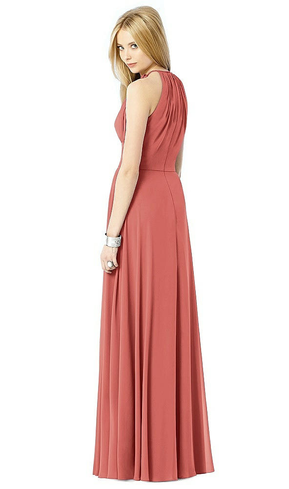 Back View - Coral Pink After Six Bridesmaid Dress 6704
