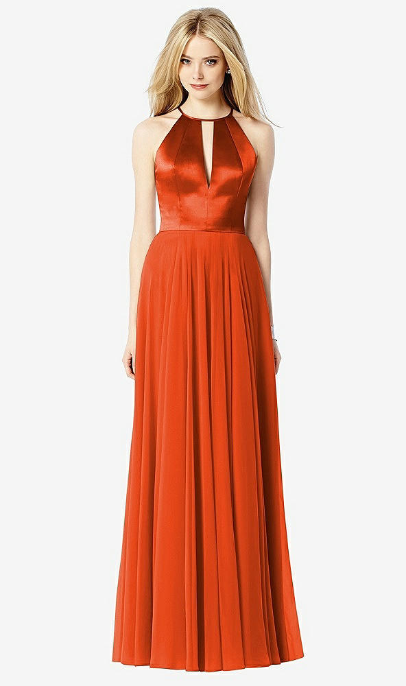 Front View - Tangerine Tango After Six Bridesmaid Dress 6705