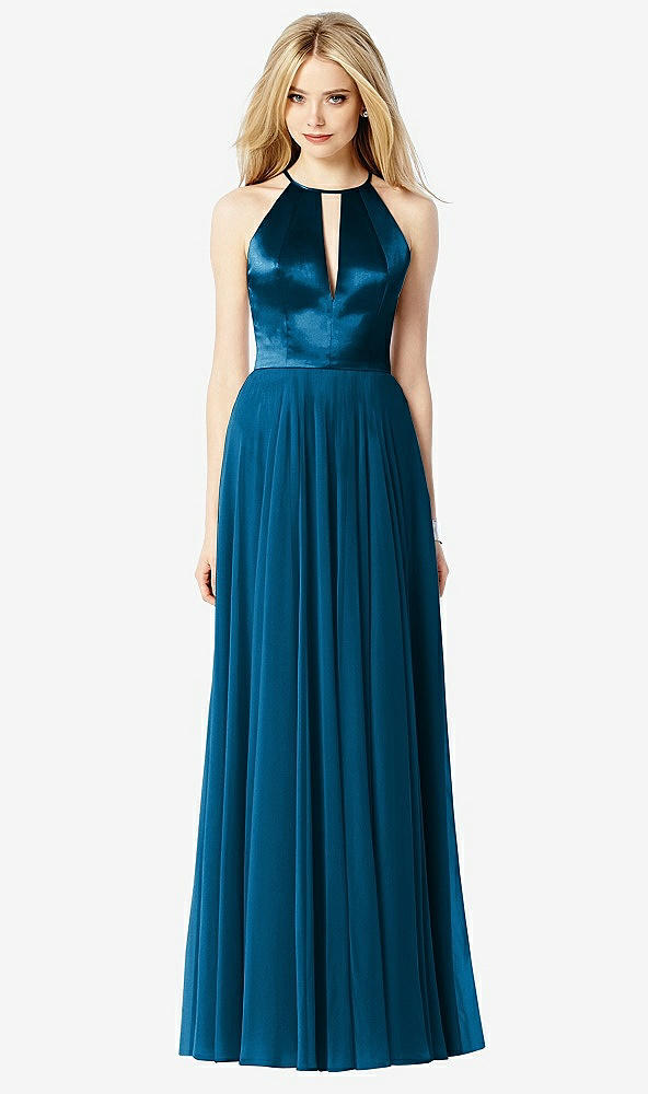 Front View - Ocean Blue After Six Bridesmaid Dress 6705