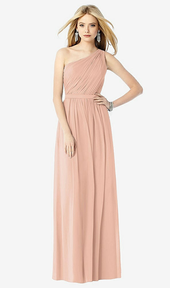 Front View - Pale Peach After Six Bridesmaid Dress 6706