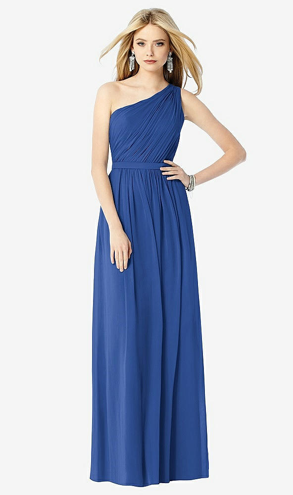Front View - Classic Blue After Six Bridesmaid Dress 6706