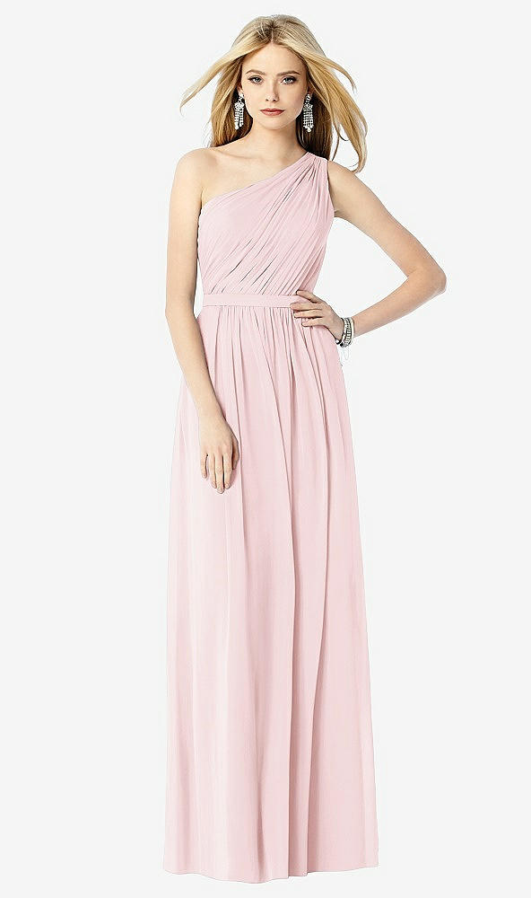 Front View - Ballet Pink After Six Bridesmaid Dress 6706