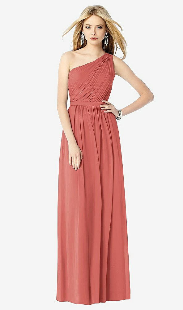 Front View - Coral Pink After Six Bridesmaid Dress 6706
