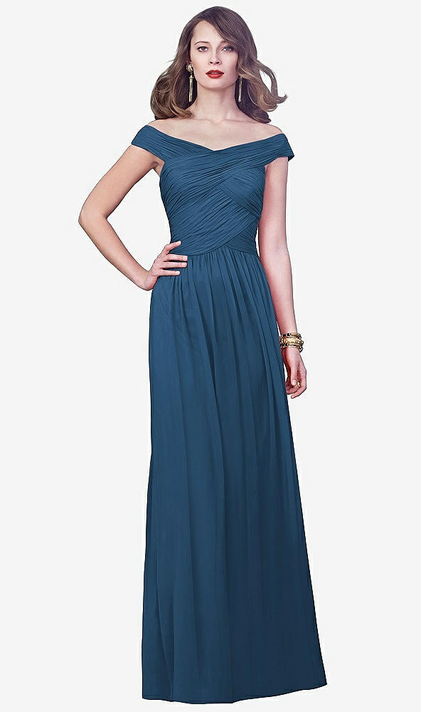 Front View - Dusk Blue Dessy Collection Style 2919