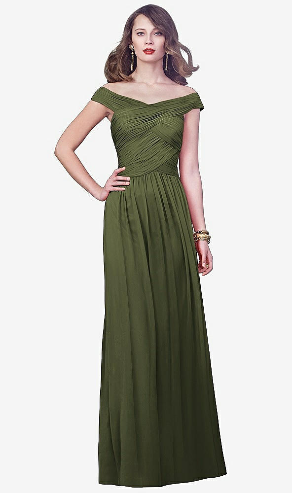 Front View - Olive Green Dessy Collection Style 2919