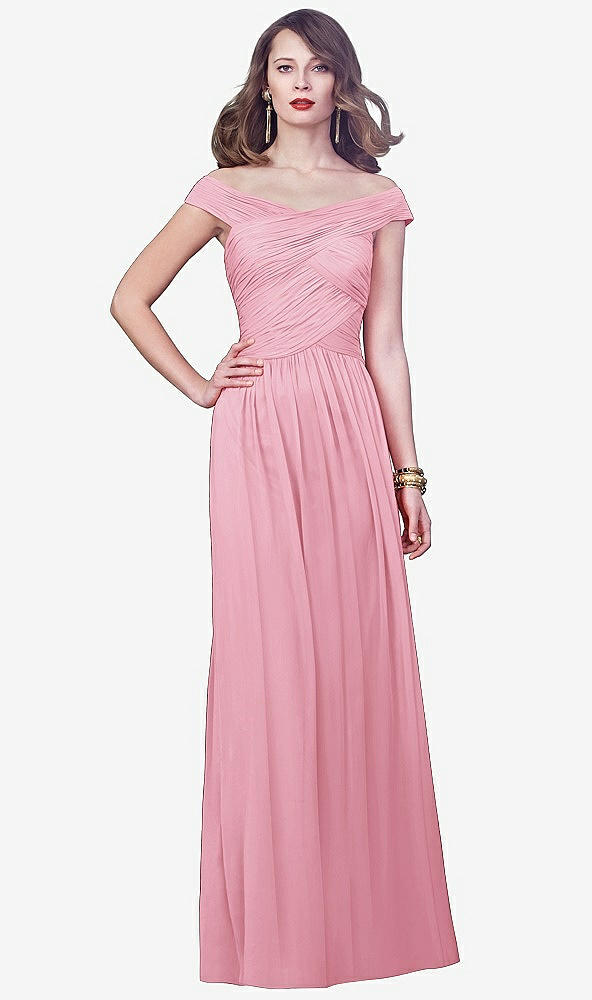 Front View - Peony Pink Dessy Collection Style 2919