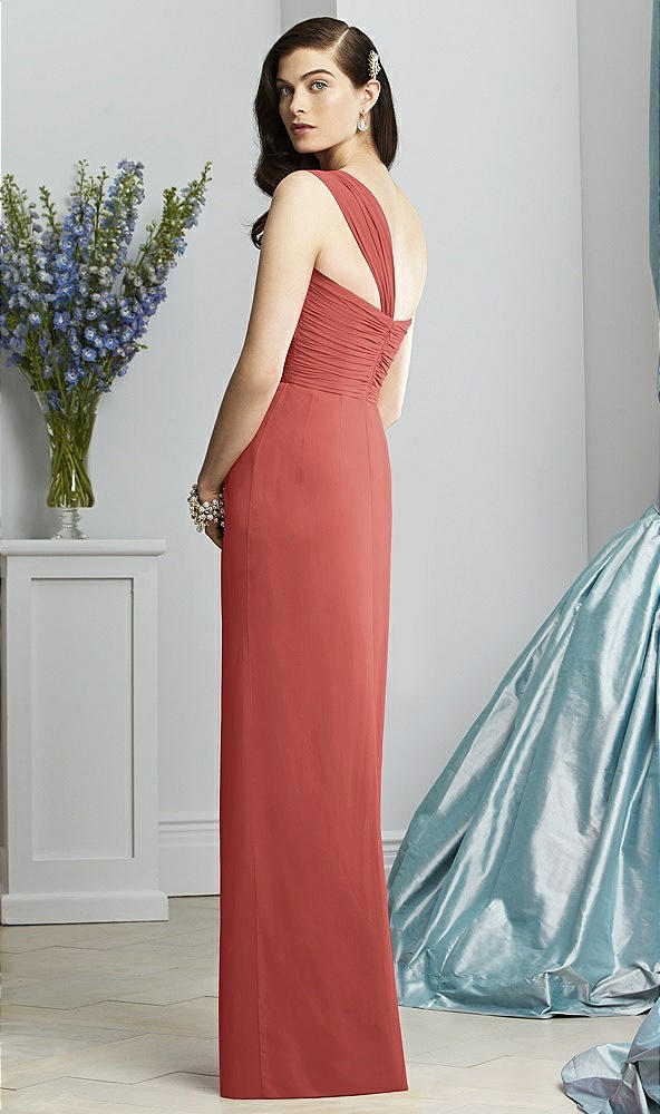 Back View - Coral Pink Dessy Collection Style 2930