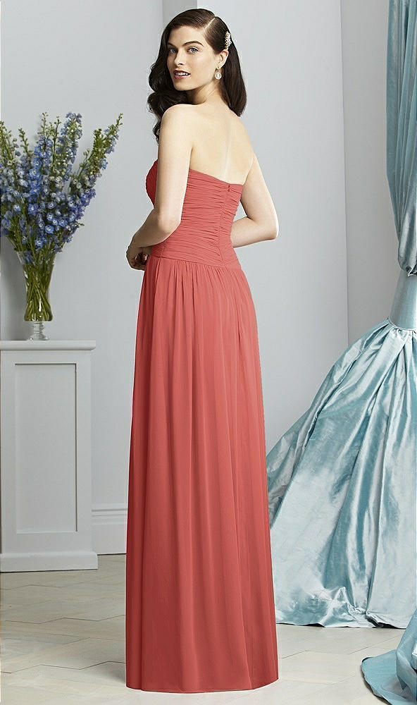 Back View - Coral Pink Dessy Collection Style 2931