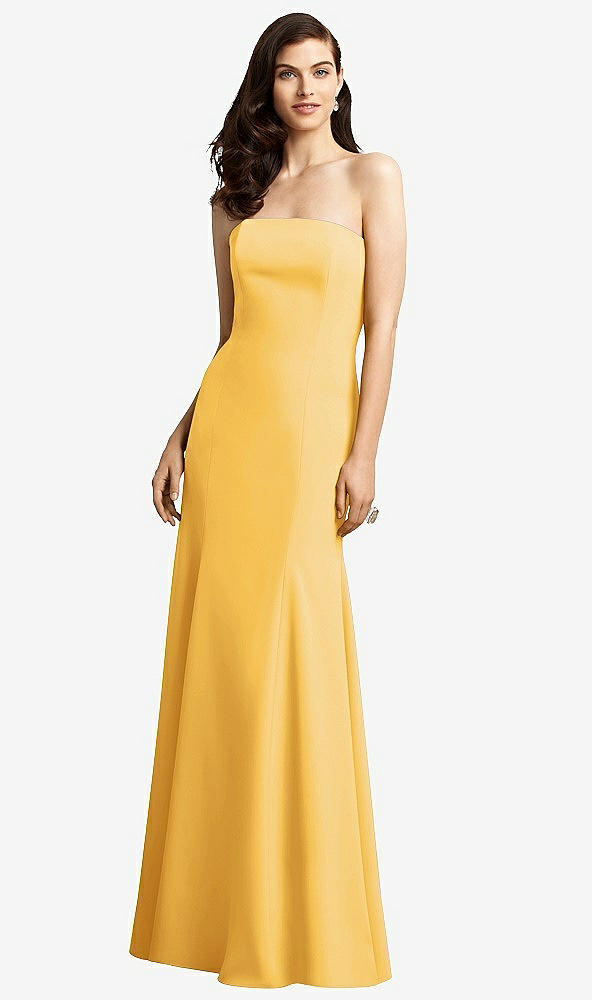 Front View - NYC Yellow Dessy Bridesmaid Dress 2935