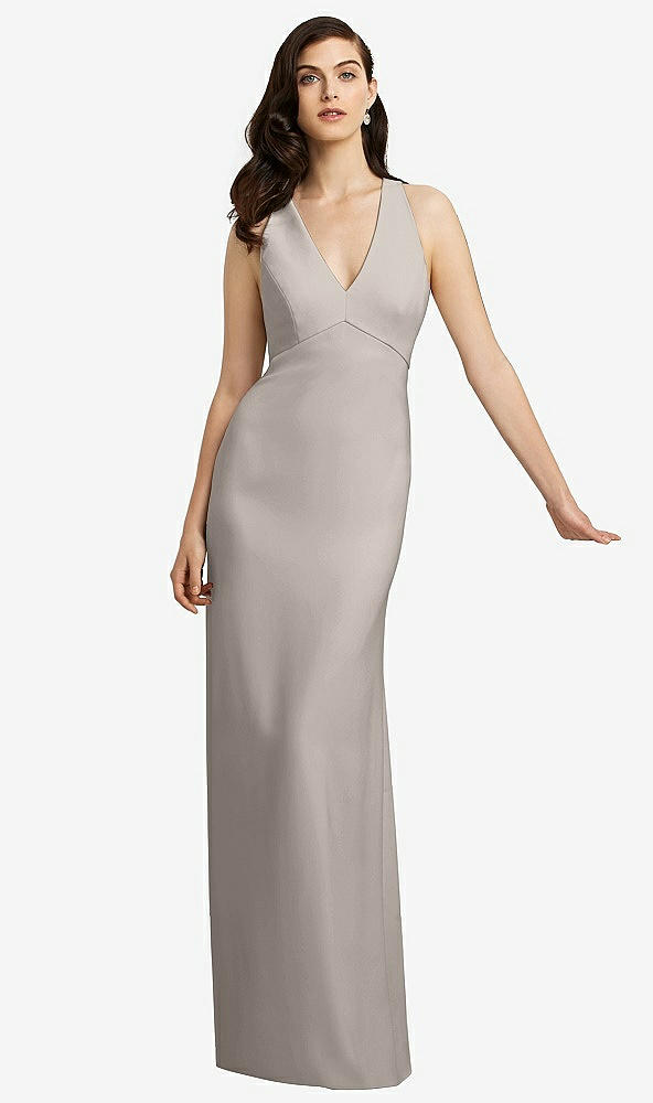 Front View - Taupe Dessy Bridesmaid Dress 2938