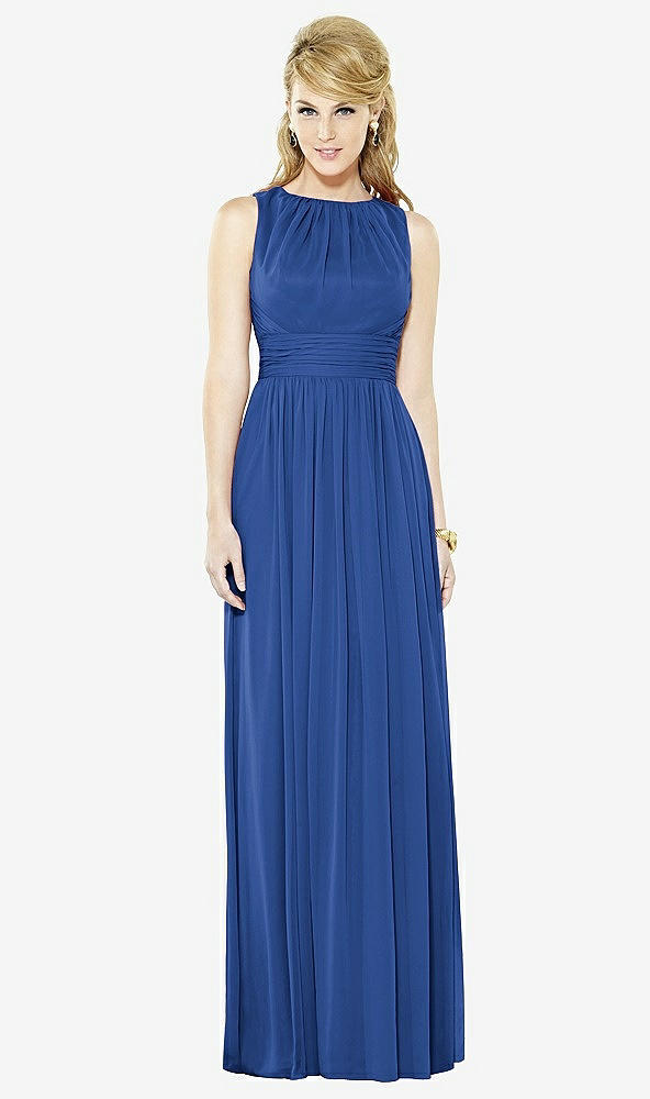 Front View - Classic Blue After Six Bridesmaid Dress 6709