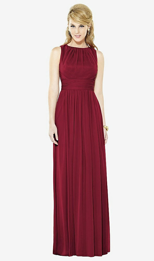 Front View - Burgundy After Six Bridesmaid Dress 6709