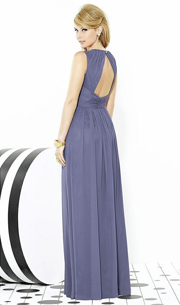 Back View - French Blue After Six Bridesmaid Dress 6709