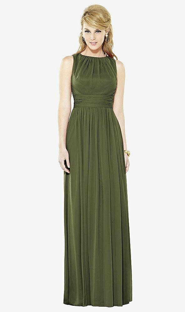 Front View - Olive Green After Six Bridesmaid Dress 6709