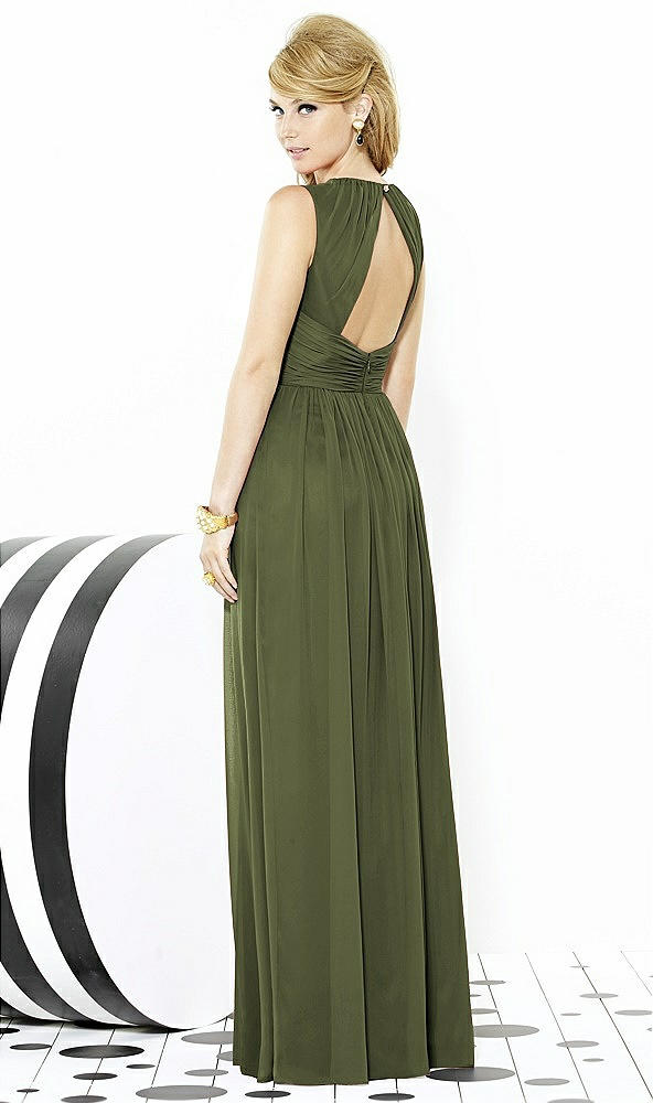 Back View - Olive Green After Six Bridesmaid Dress 6709