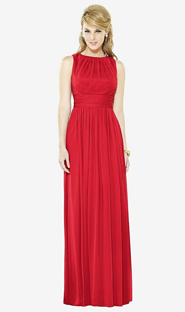 Front View - Parisian Red After Six Bridesmaid Dress 6709