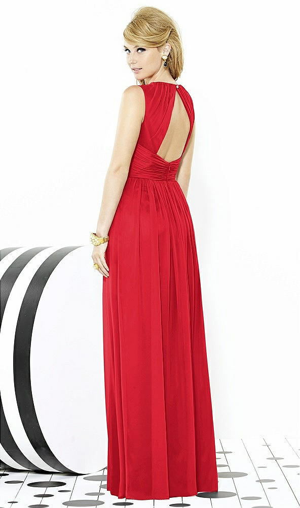 Back View - Parisian Red After Six Bridesmaid Dress 6709