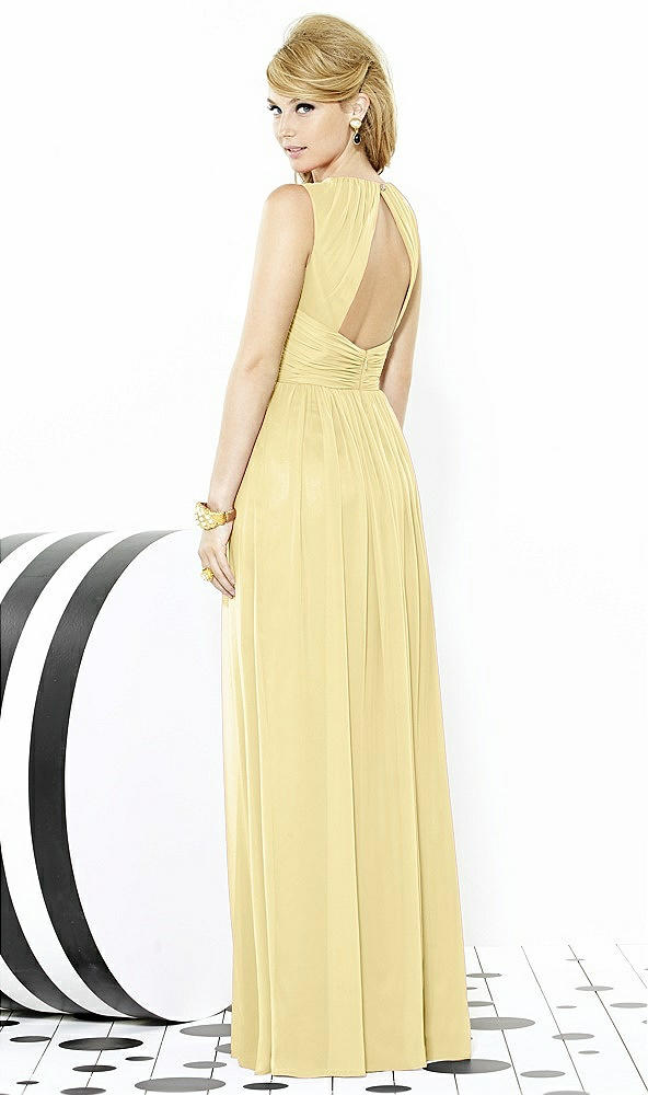 Back View - Pale Yellow After Six Bridesmaid Dress 6709