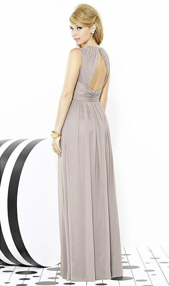Back View - Taupe After Six Bridesmaid Dress 6709