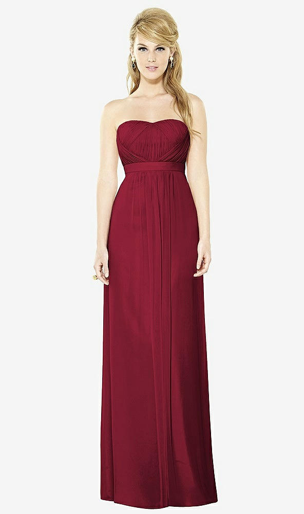 Front View - Burgundy After Six Bridesmaids Style 6710