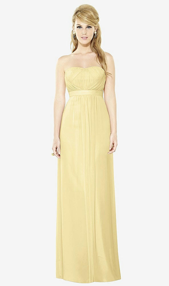 Front View - Pale Yellow After Six Bridesmaids Style 6710