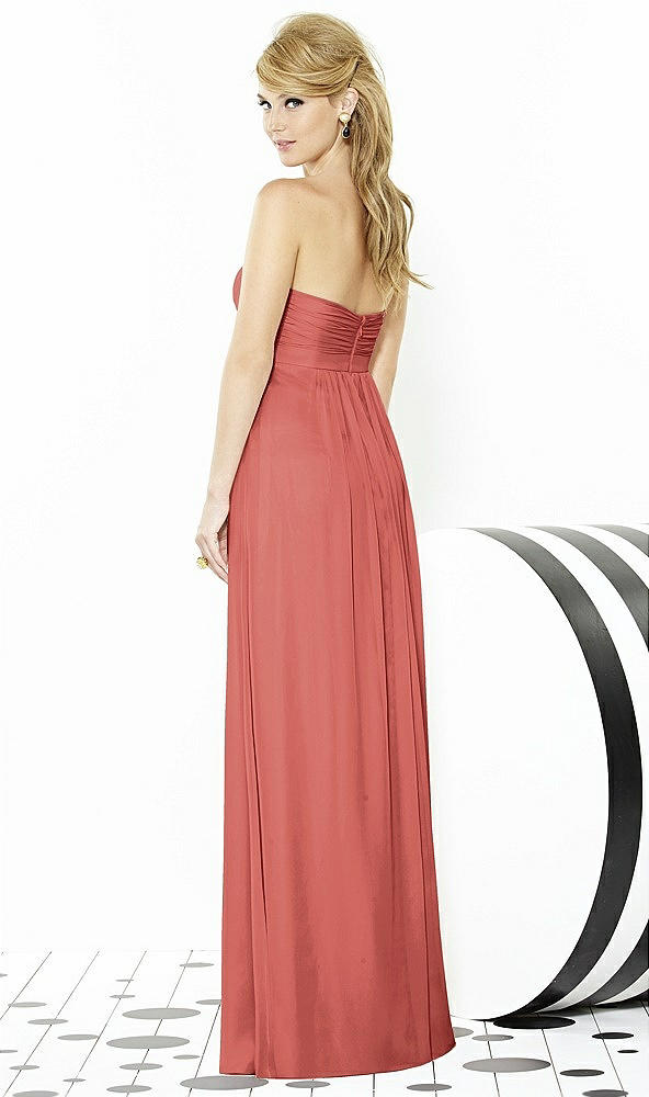 Back View - Coral Pink After Six Bridesmaids Style 6710