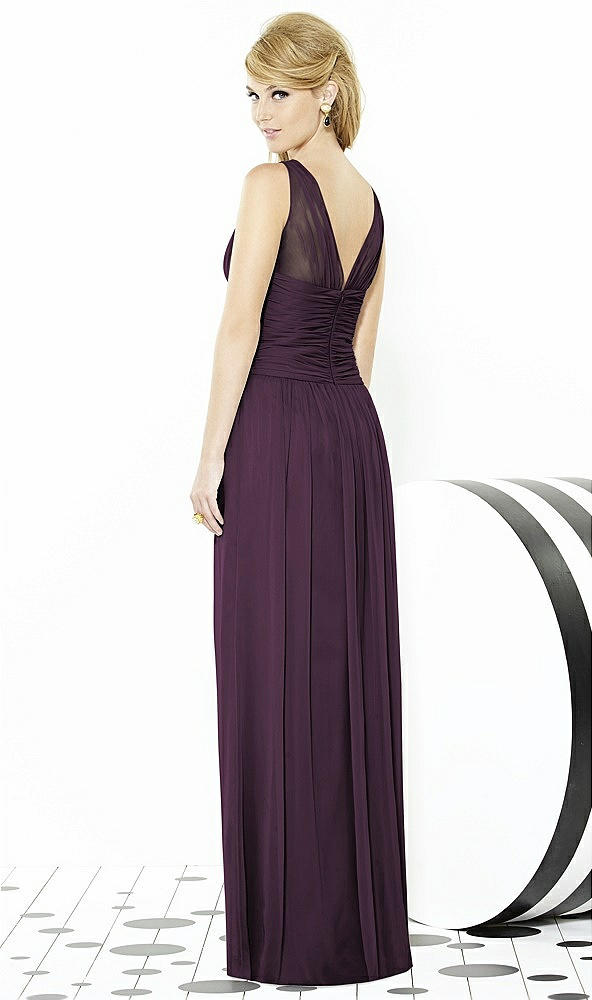 Back View - Aubergine After Six Bridesmaid Dress 6711