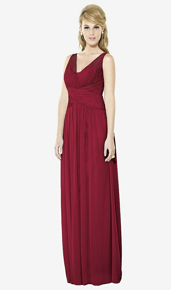 Front View - Burgundy After Six Bridesmaid Dress 6711