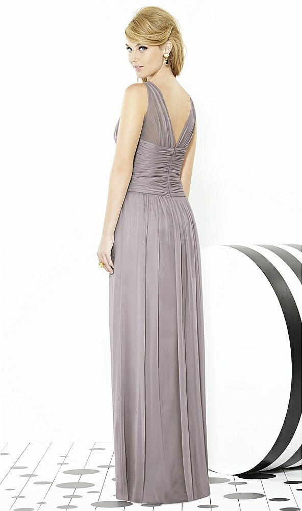 Back View - Cashmere Gray After Six Bridesmaid Dress 6711