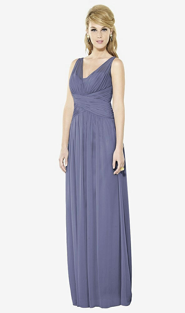 Front View - French Blue After Six Bridesmaid Dress 6711