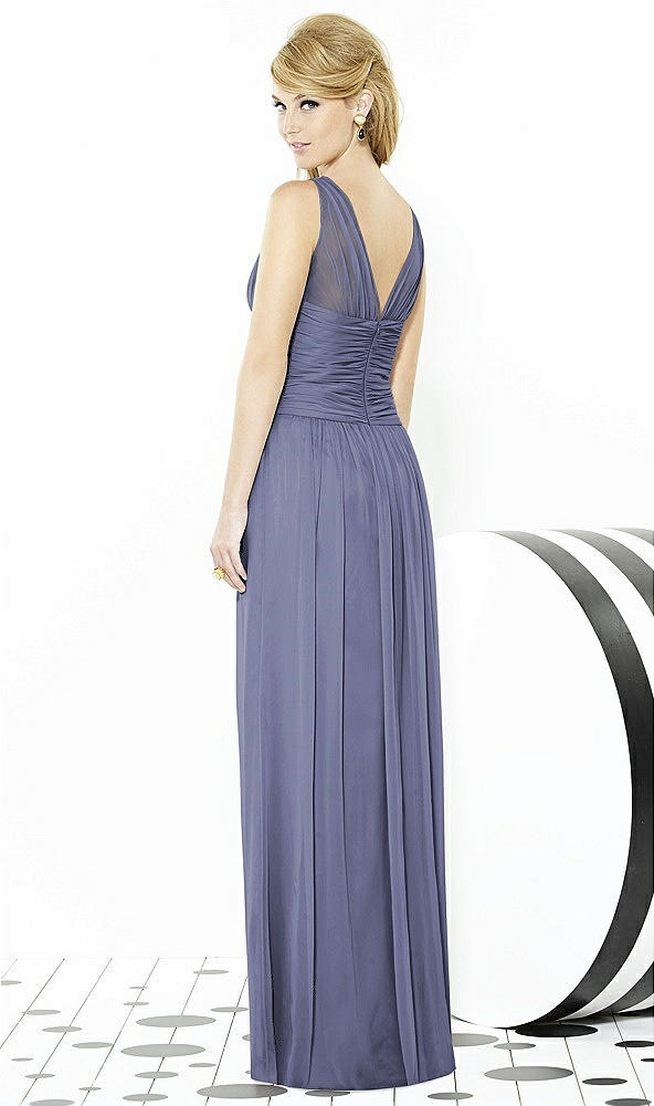 Back View - French Blue After Six Bridesmaid Dress 6711