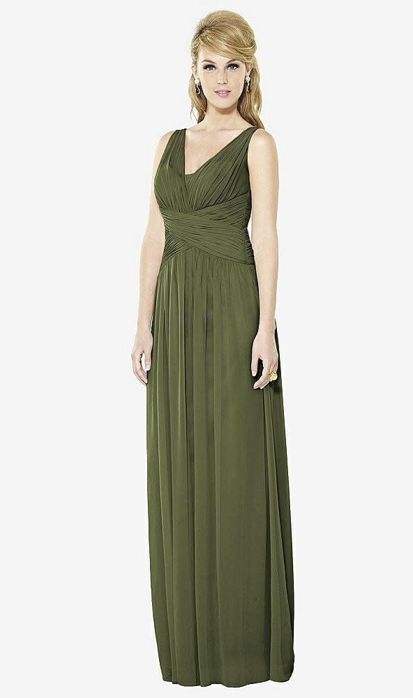 Front View - Olive Green After Six Bridesmaid Dress 6711