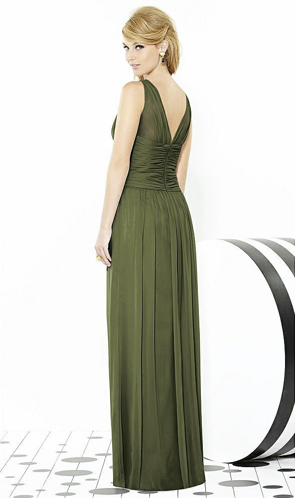 Back View - Olive Green After Six Bridesmaid Dress 6711