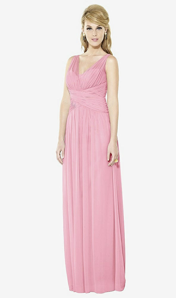 Front View - Peony Pink After Six Bridesmaid Dress 6711