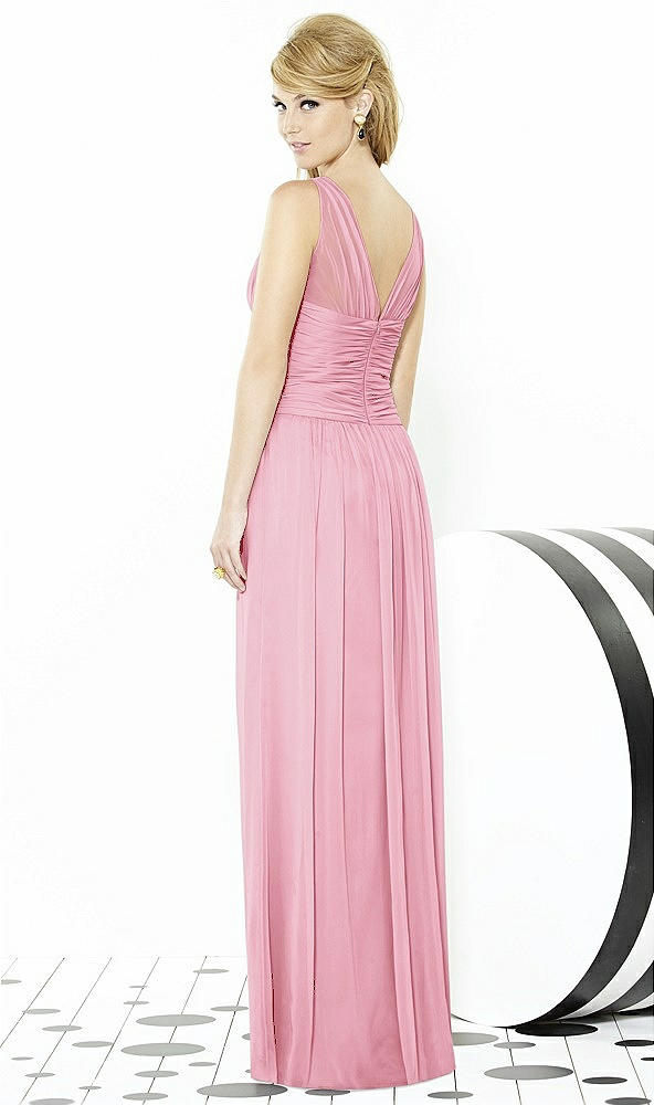 Back View - Peony Pink After Six Bridesmaid Dress 6711