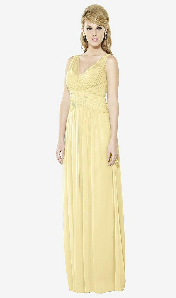 Front View - Pale Yellow After Six Bridesmaid Dress 6711