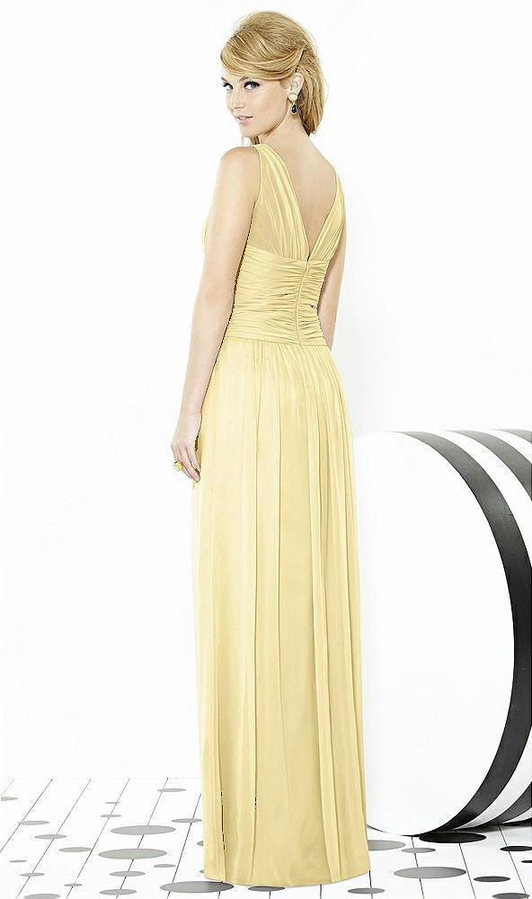 Back View - Pale Yellow After Six Bridesmaid Dress 6711