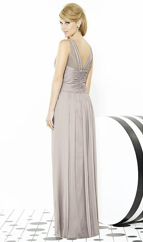 Back View - Taupe After Six Bridesmaid Dress 6711