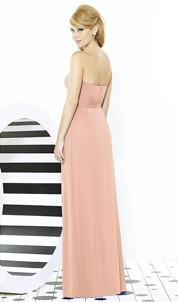 Back View - Pale Peach After Six Bridesmaid Dress 6713