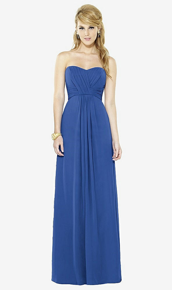 Front View - Classic Blue After Six Bridesmaid Dress 6713