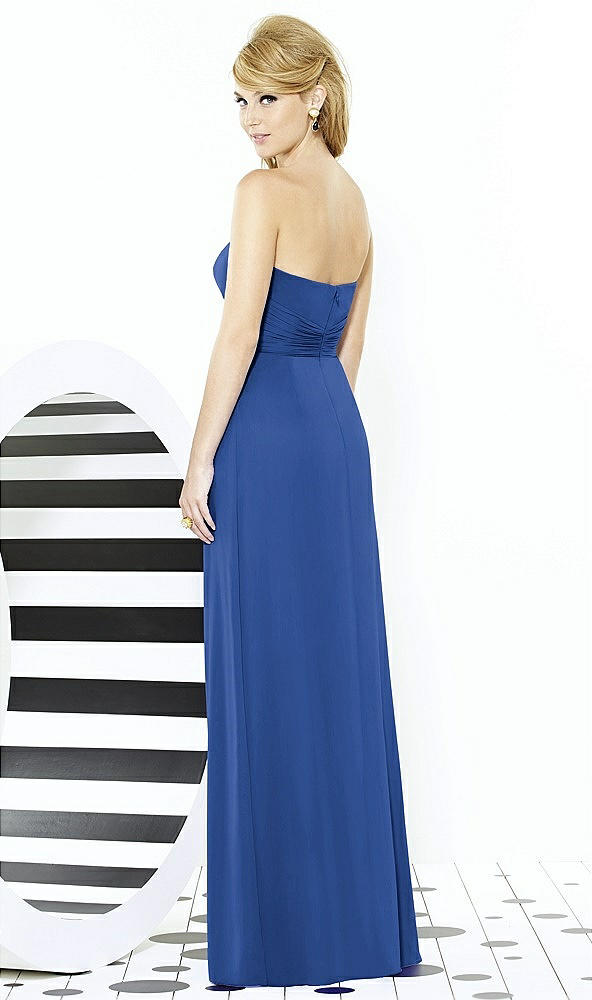 Back View - Classic Blue After Six Bridesmaid Dress 6713