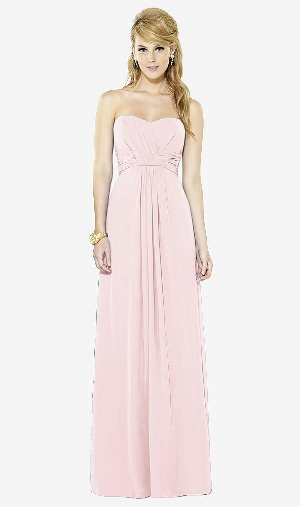 Front View - Ballet Pink After Six Bridesmaid Dress 6713