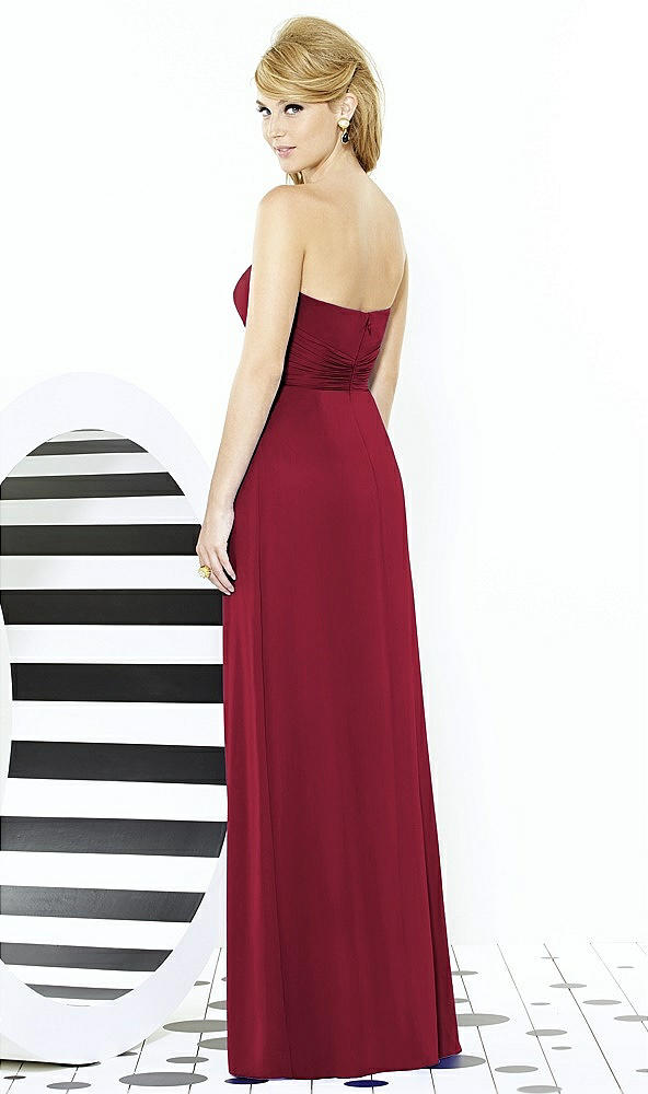 Back View - Burgundy After Six Bridesmaid Dress 6713