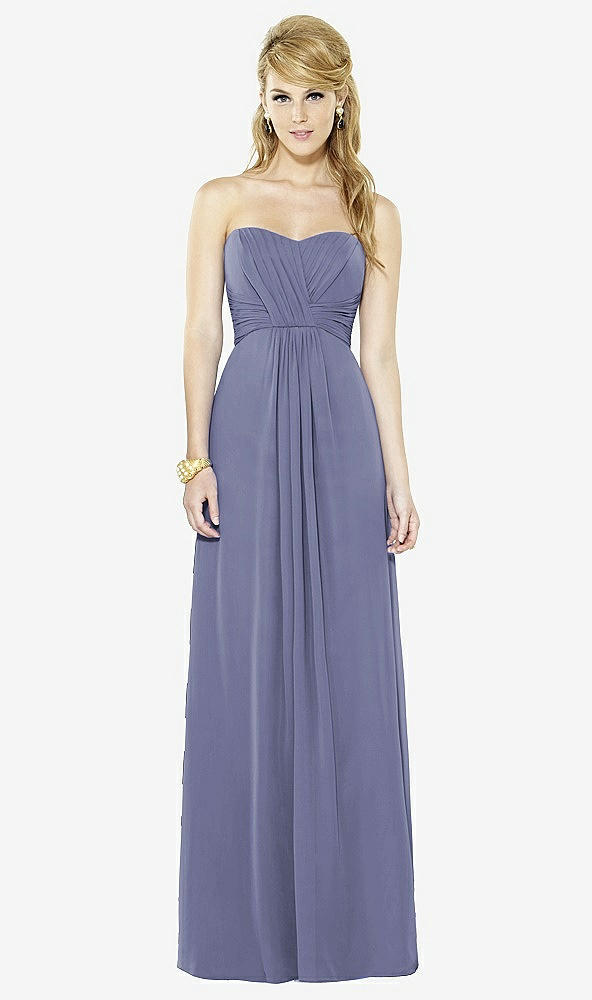 Front View - French Blue After Six Bridesmaid Dress 6713