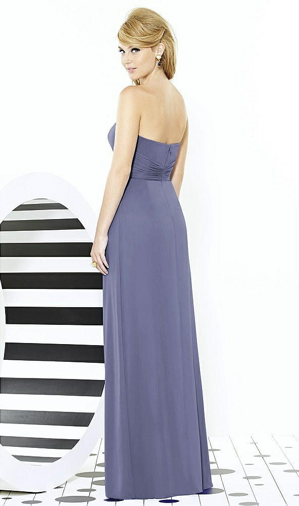 Back View - French Blue After Six Bridesmaid Dress 6713