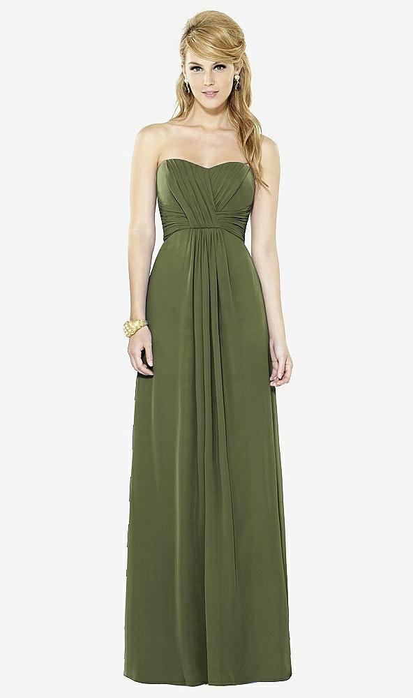Front View - Olive Green After Six Bridesmaid Dress 6713