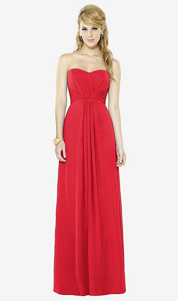 Front View - Parisian Red After Six Bridesmaid Dress 6713