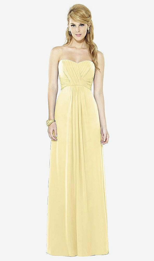 Front View - Pale Yellow After Six Bridesmaid Dress 6713